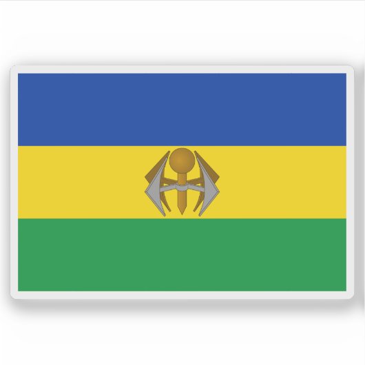 Flag of KwaNdebele, the Republic of South Africa Sticker (Voorkant)