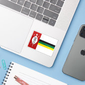 Flag of KwaZulu (1985-1984), Rep. of South Africa Sticker (Laptop met iPhone)
