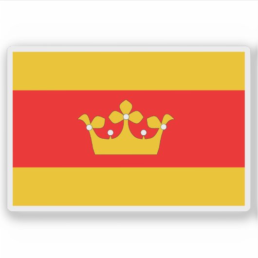 Flag of Lanškroun, Czech Republic Sticker (Voorkant)