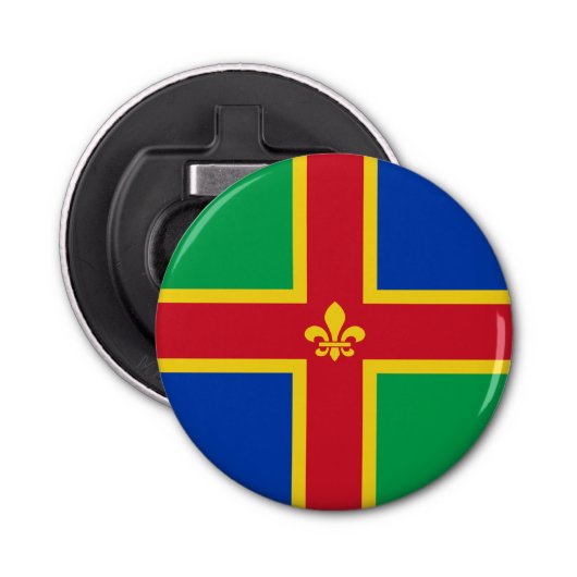 Flag of Lincolnshire Bottle Opener (Voorkant)