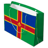 Flag of Lincolnshire Large Gift Bag Groot Cadeauzakje (Achterkant Gekanteld)