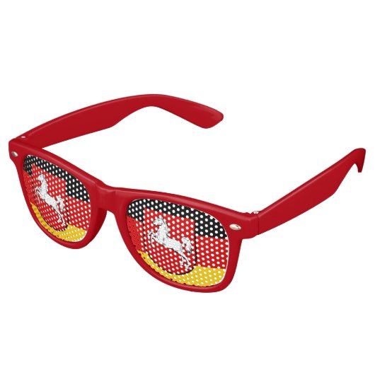 Flag of Lower Saxony Retro Sunglasses Retro Zonnebril (Gekanteld)