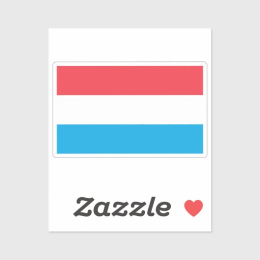 Flag of Luxembourg custom-cut Sticker (Vel)