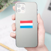 Flag of Luxembourg custom-cut Sticker (Telefoon)