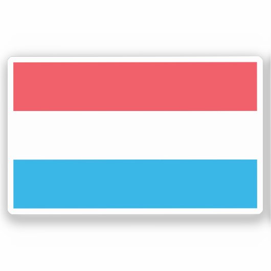 Flag of Luxembourg custom-cut Sticker (Voorkant)