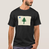 Flag of Maine 1901 Maine State Flag Pine Tree Stat T-shirt (Voorkant)