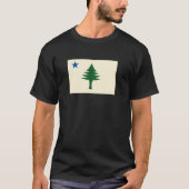 Flag of Maine 1901 Maine State Flag Pine Tree Stat T-shirt (Voorkant)