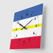Flag of Mecklenburg Square Wall Clock Vierkante Klok (Hoek)