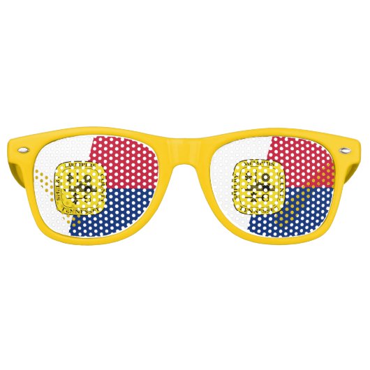 Flag of Memphis, Tennessee Retro Sunglasses Retro Zonnebril (Voorkant)