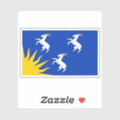 Flag of Merioneth county (Merionethshire), Wales Sticker (Vel)
