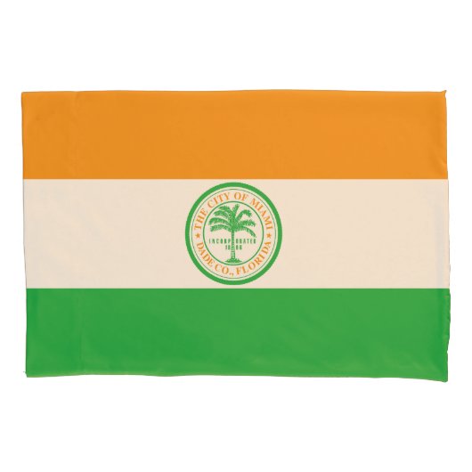 Flag of Miami, Florida Pillowcase Kussensloop (Voorkant)