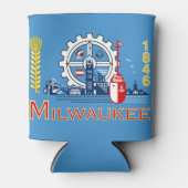 Flag of Milwaukee, Wisconsin Can Cooler (Voorkant)