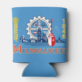 Flag of Milwaukee, Wisconsin Can Cooler (Achterkant)