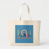 Flag of Milwaukee, Wisconsin  Grote Tote Bag (Voorkant)