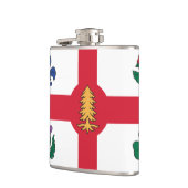 Flag of Montreal, Quebec Flask Heupfles (Links)