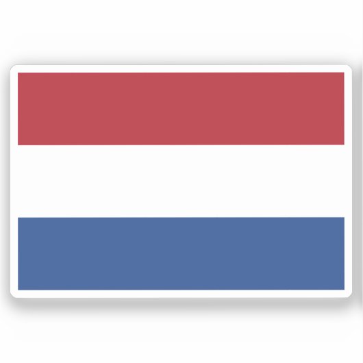 Flag of Netherlands custom-cut Sticker (Voorkant)