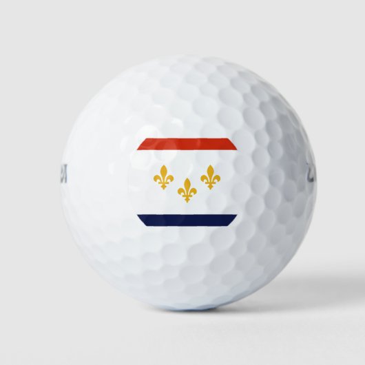 Flag of New Orleans, Louisiana Golf Balls Golfballen (Voorkant)
