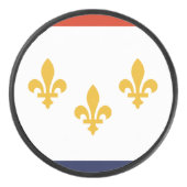 Flag of New Orleans, Louisiana Hockey Puck (Voorkant)