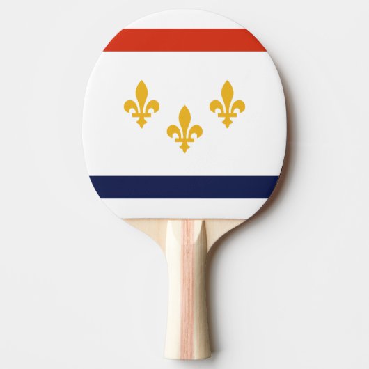 Flag of New Orleans, Louisiana Ping-Pong Paddle Tafeltennisbatje (Voorkant)