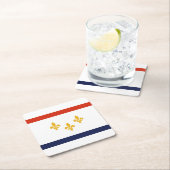 Flag of New Orleans, Louisiana Square Paper Coaste Kartonnen Onderzetters (Insitu)