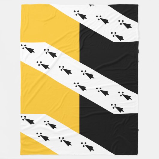 Flag of Norfolk Fleece Deken (Voorkant)