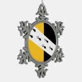Flag of Norfolk Tin Sneeuwvlok Ornament (Links)