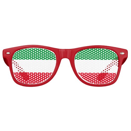 Flag of North-Rhine Westphalia Retro Sunglasses Retro Zonnebril (Voorkant)