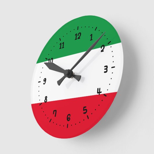 Flag of North-Rhine Westphalia Square Wall Clock Ronde Klok (Hoek)