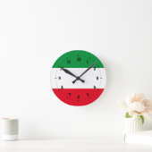 Flag of North-Rhine Westphalia Square Wall Clock Ronde Klok (Huis)