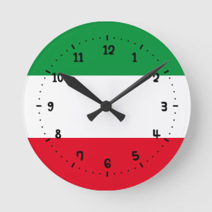 Flag of North-Rhine Westphalia Square Wall Clock Ronde Klok