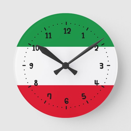 Flag of North-Rhine Westphalia Square Wall Clock Ronde Klok (Voorkant)