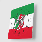 Flag of North-Rhine Westphalia Square Wall Clock Vierkante Klok (Hoek)
