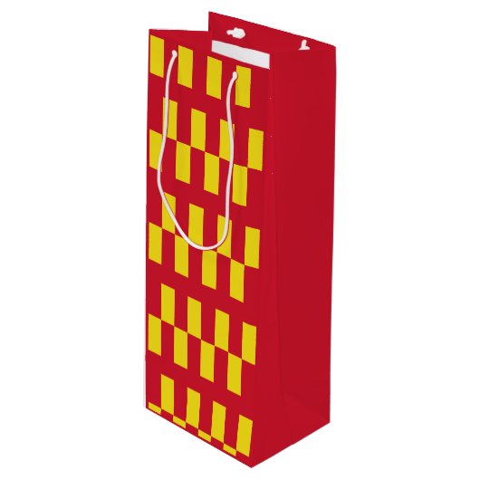 Flag of Northumberland Wine Gift Bag Wijn Cadeautas (Voorkant Gekanteld)