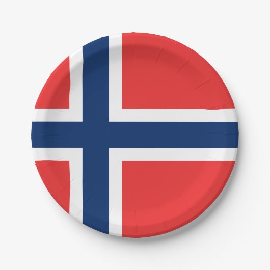 Flag of Norway Party Plate Papieren Bordje (Voorkant)