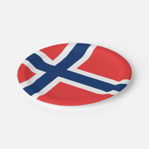 Flag of Norway Party Plate Papieren Bordje