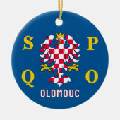 Flag of Olomouc Keramisch Ornament (Voorkant)