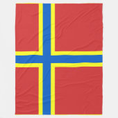 Flag of Orkney Fleece Deken (Voorkant)