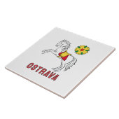 Flag of Ostrava, Czech Republic Tegeltje (Zijkant)