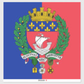 Flag of Paris, France Sticker (Vel)