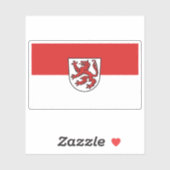 Flag of Passau, Germany Sticker (Vel)