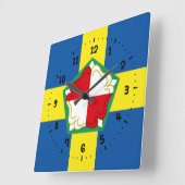 Flag of Pembrokeshire Square Wall Clock Vierkante Klok (Hoek)