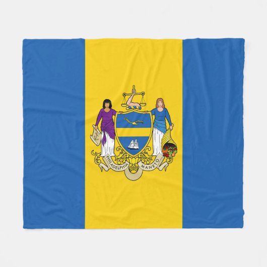 Flag of Philadelphia, Pennsylvania Fleece Deken (Voorkant (Horizontaal))