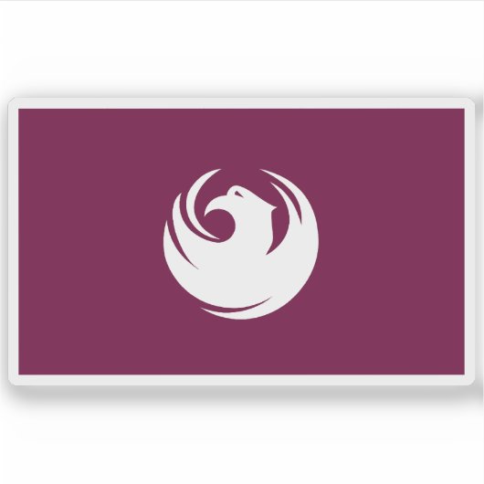 Flag of Phoenix city Arizona Sticker (Voorkant)