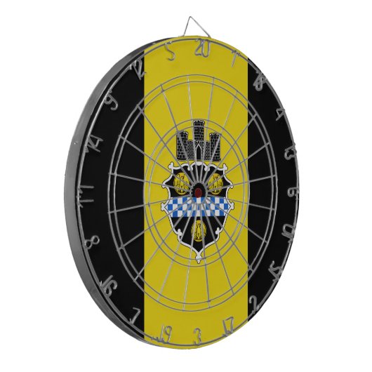 Flag of Pittsburgh, Pennsylvania Dartboard With Da Dartbord (Voorkant Links)