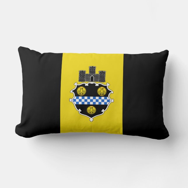 Flag of Pittsburgh, Pennsylvania Lumbar Pillow Kussen (Voorkant)