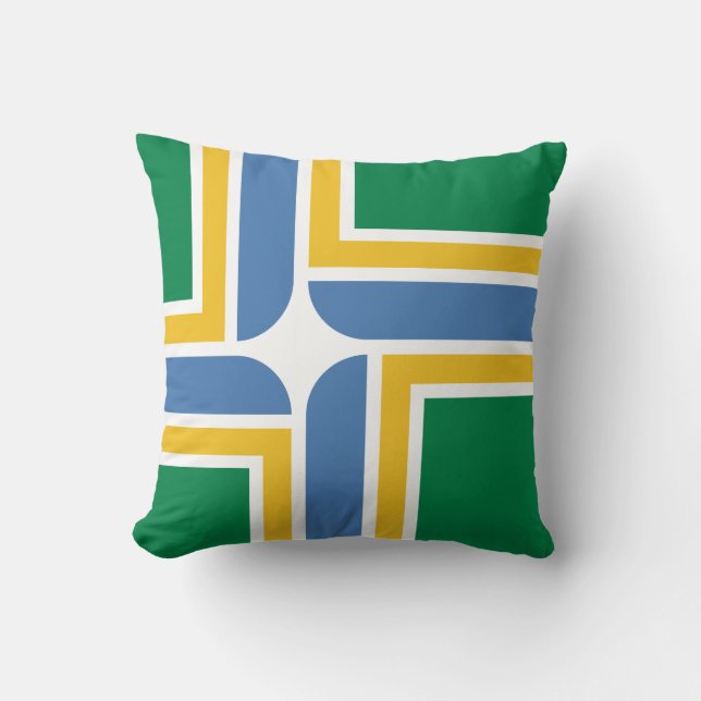 Flag of Portland, Oregon Throw Pillow Kussen (Voorkant)