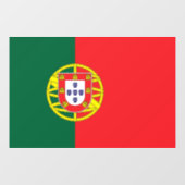 Flag of Portugal custom-cut  Raamsticker (Vel)