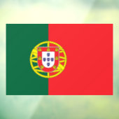 Flag of Portugal custom-cut  Raamsticker (Vel 3)