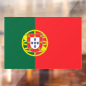 Flag of Portugal custom-cut  Raamsticker (Vel 2)