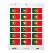 Flag of Portugal Etiket (Full Sheet)